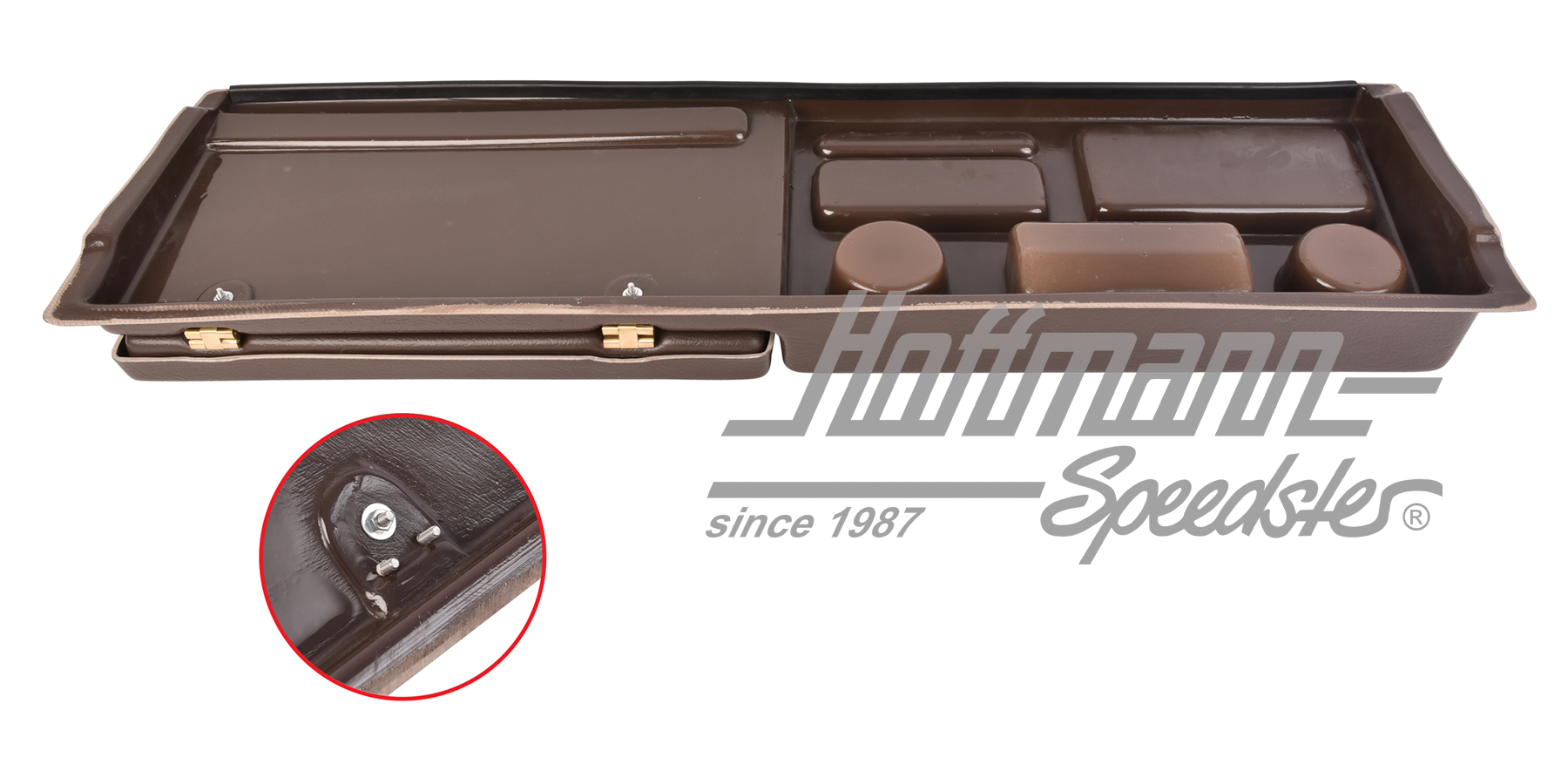 Tray, big, dashboard, with table, brown                                                             
