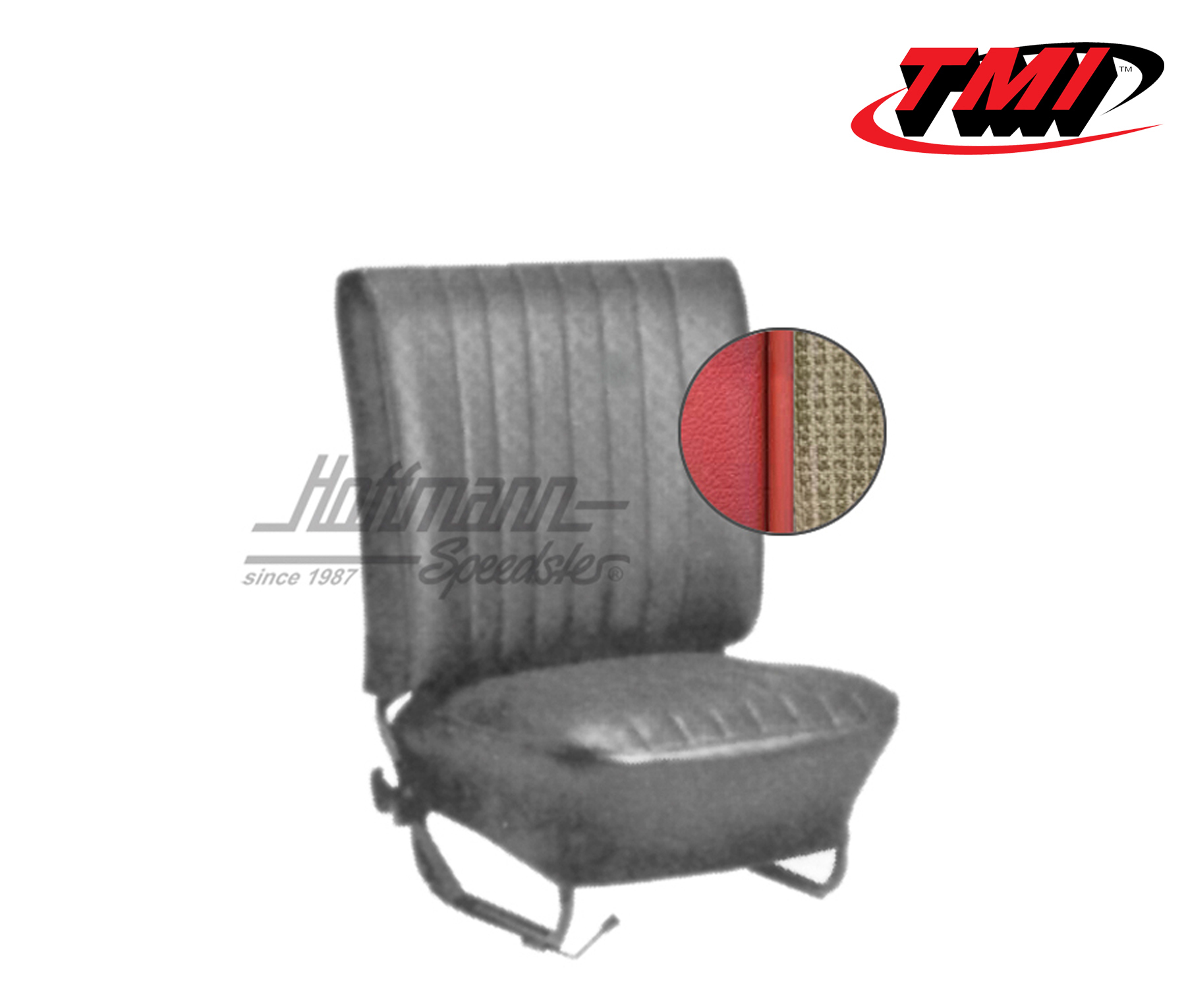 Seat upholstery, Conv., 8.64-7.67, Mesh, off-white/red | 43-1323-23-336 | 055-6550-63
