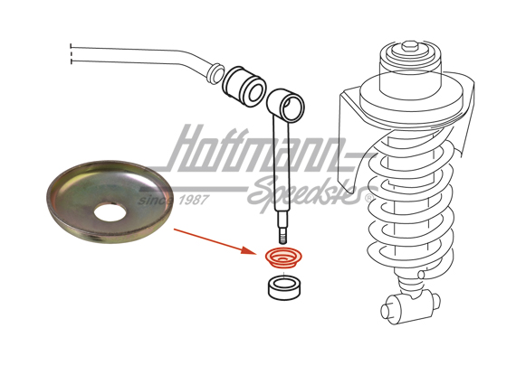 Washer, stabilizer support, .84- | 171 512 337 | 330-1239