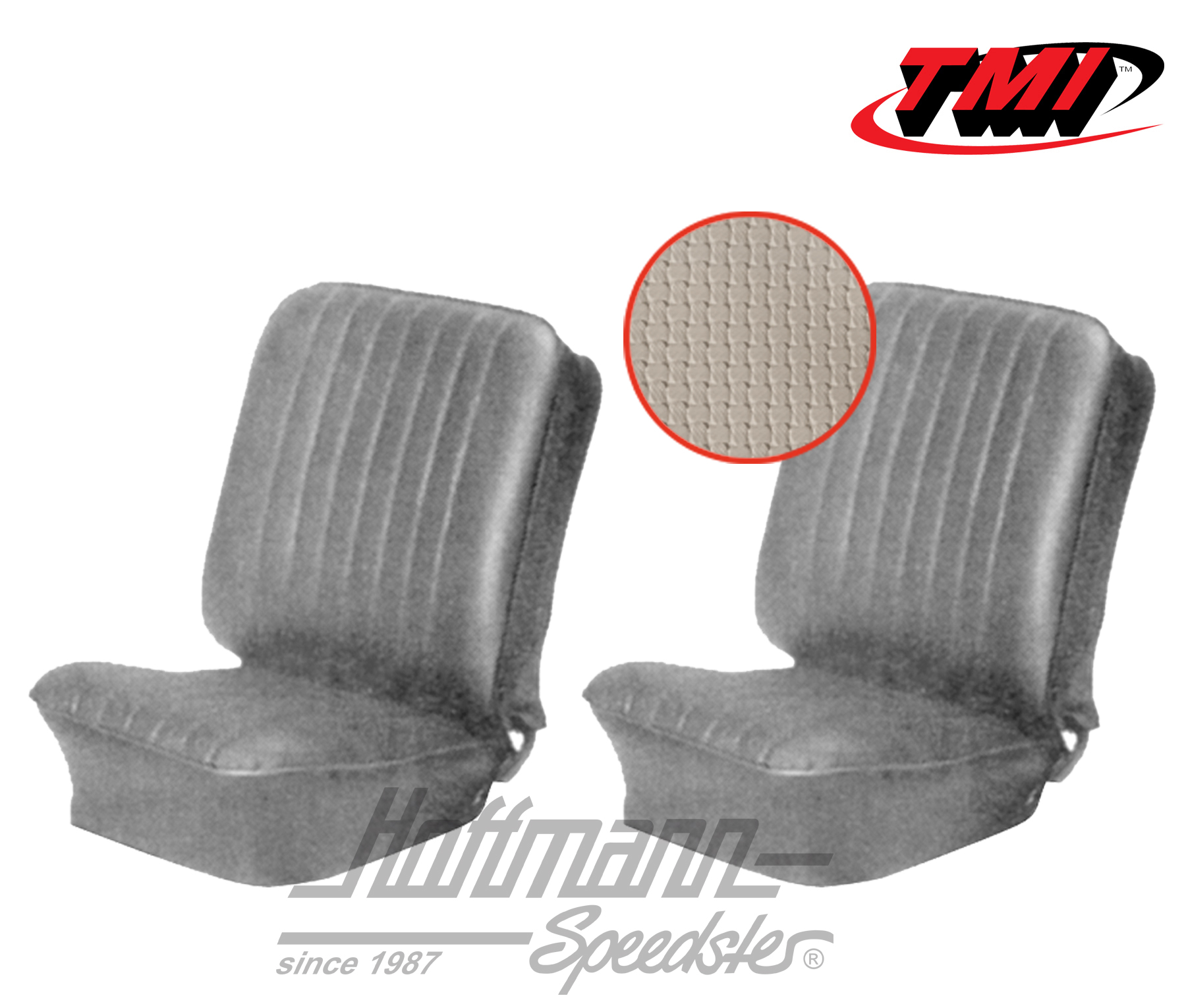 Seat upholstery, Karmann Ghia, front, 60-66, off-white | 43-1502-05 | 066-0067-50