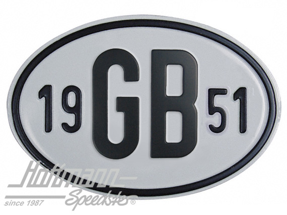 Nationality plate "GB", alu, with year 1951 |  | 020-2404-51
