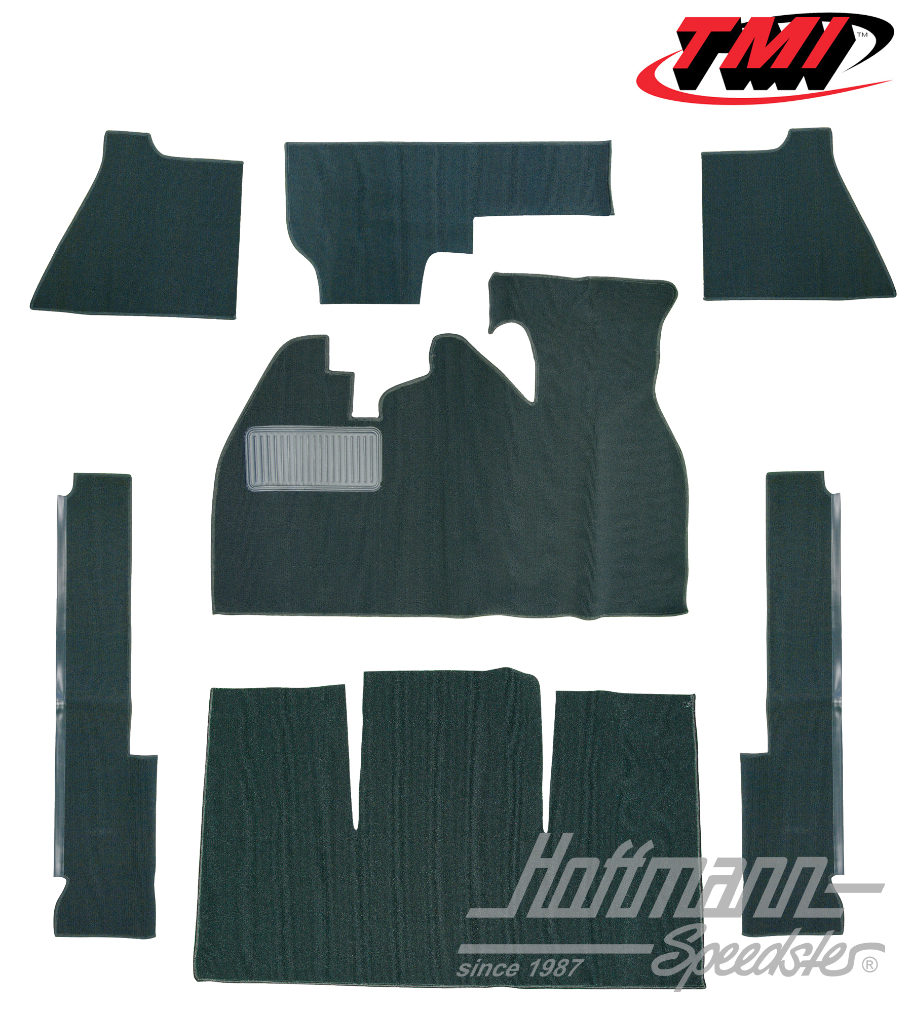 Carpet kit, Sedan, black, 1302 | 34-F1212-301 | 020-5304