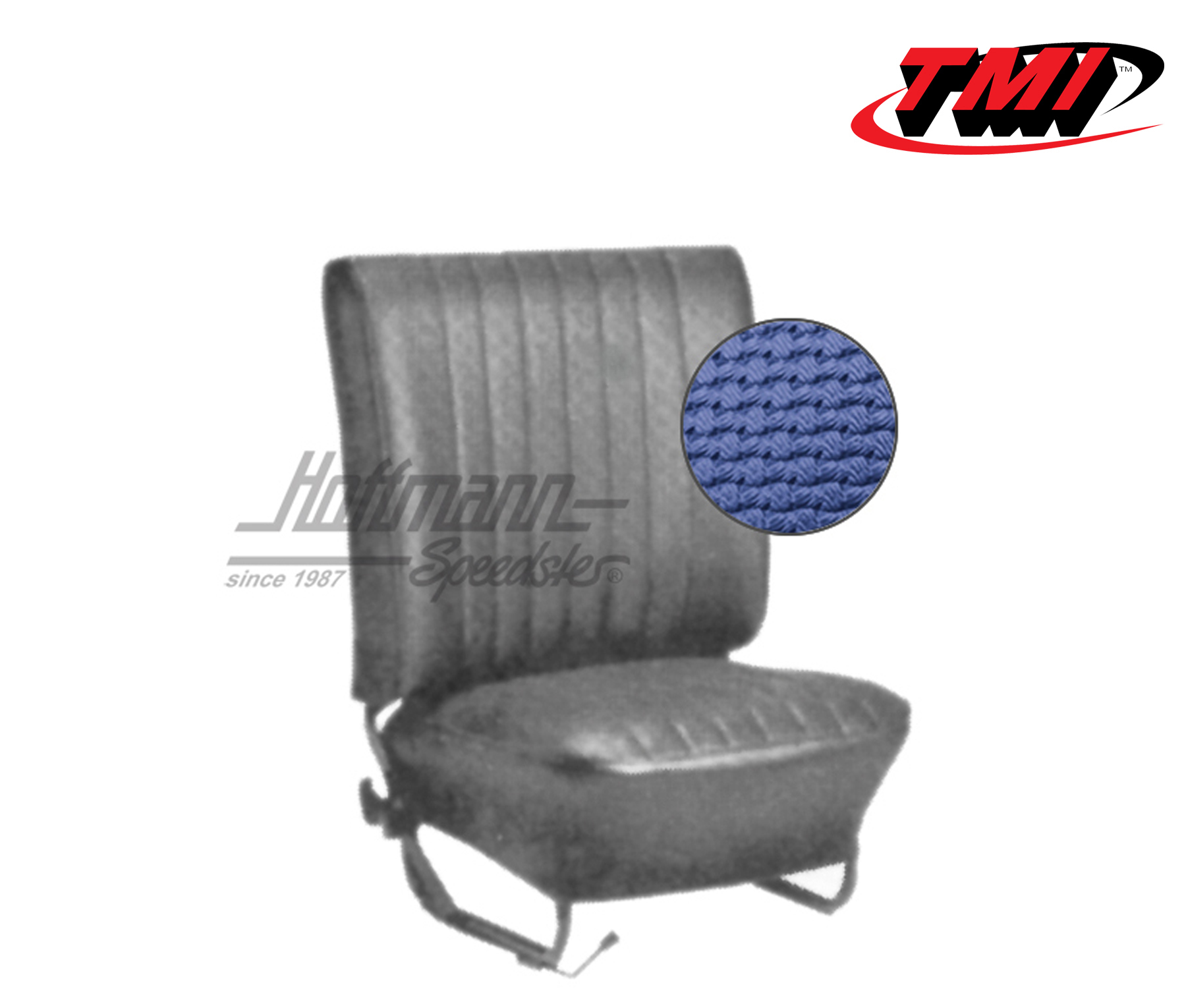Seat upholstery, Conv., 8.67-7.72, Basketweave, blue | 43-1330-08 | 055-6920