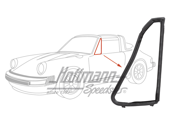 Vent-window seal, Targa, 65-76, left                                                                