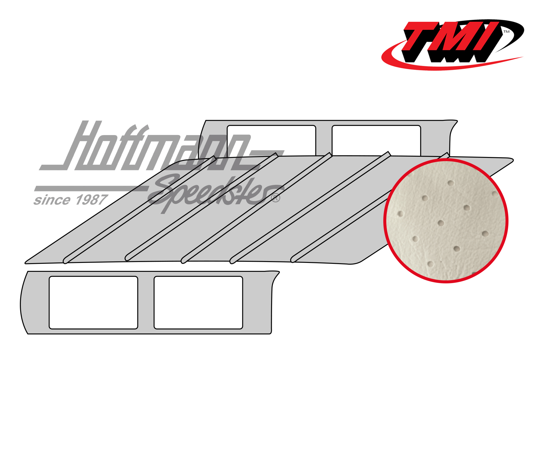 Headliner, Variant, perforated, off-white | 20-3111-44 | 069-9730