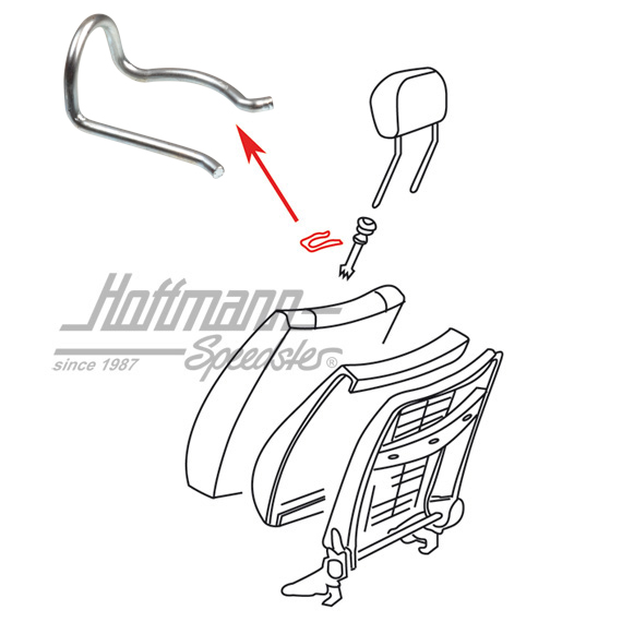 Clamp, headrest fastener (old) | 171 881 635 A | 180-2291-10