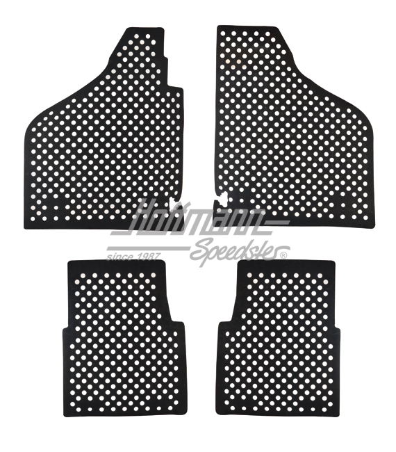 Rubber mat set, black, 4-pieces, Type 181                                                           