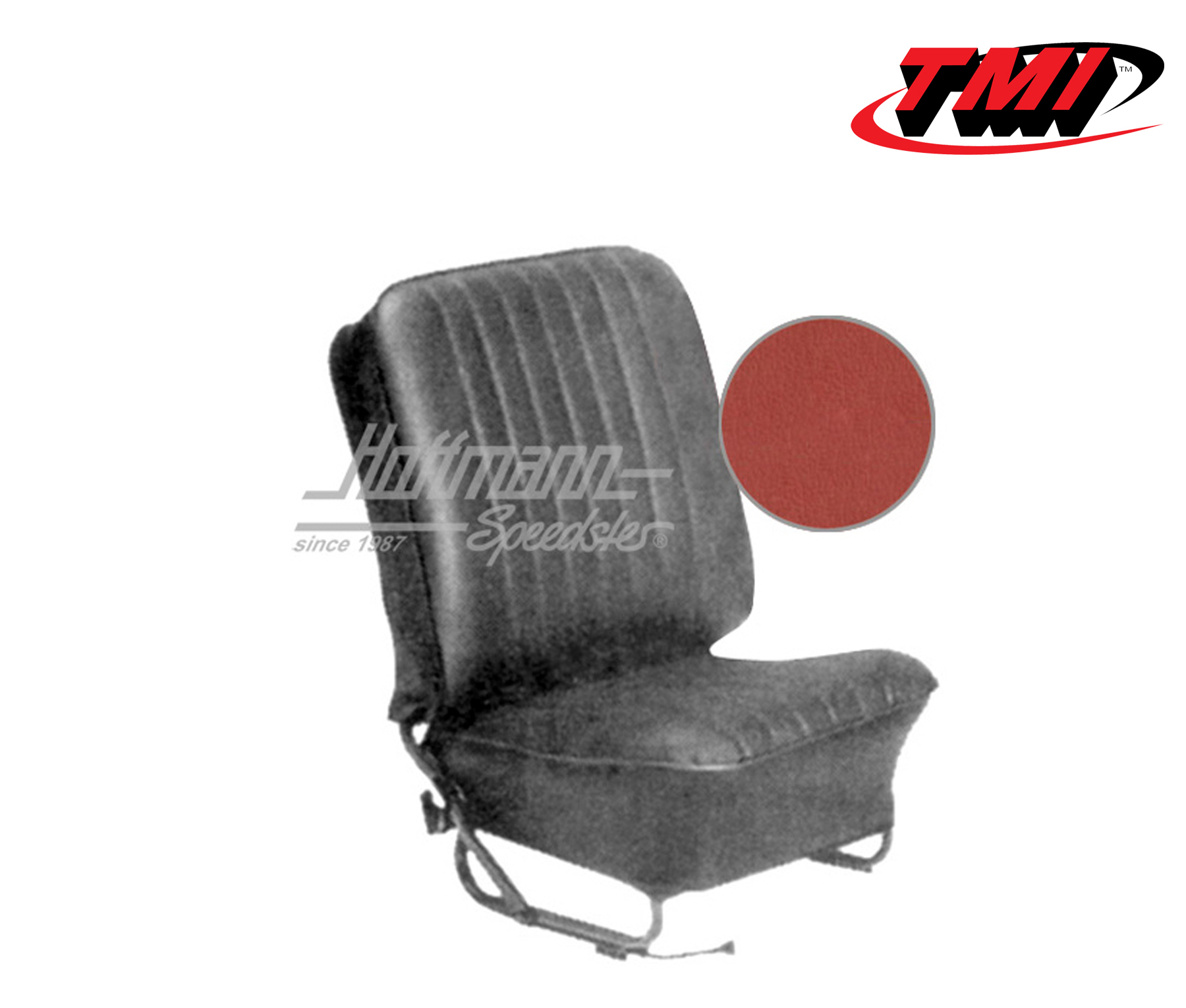 Seat upholstery, Conv., 8.57-7.64, Classic, brick red | 43-1322-23-15W | 055-6617