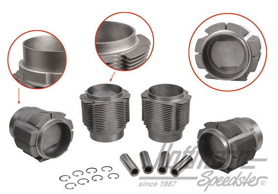 Piston + cylinder set, Porsche 356C/912, 86mm, (B)                                                  