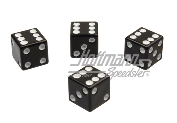 Valve caps, dice, black | 409-BK | 200-7504-20