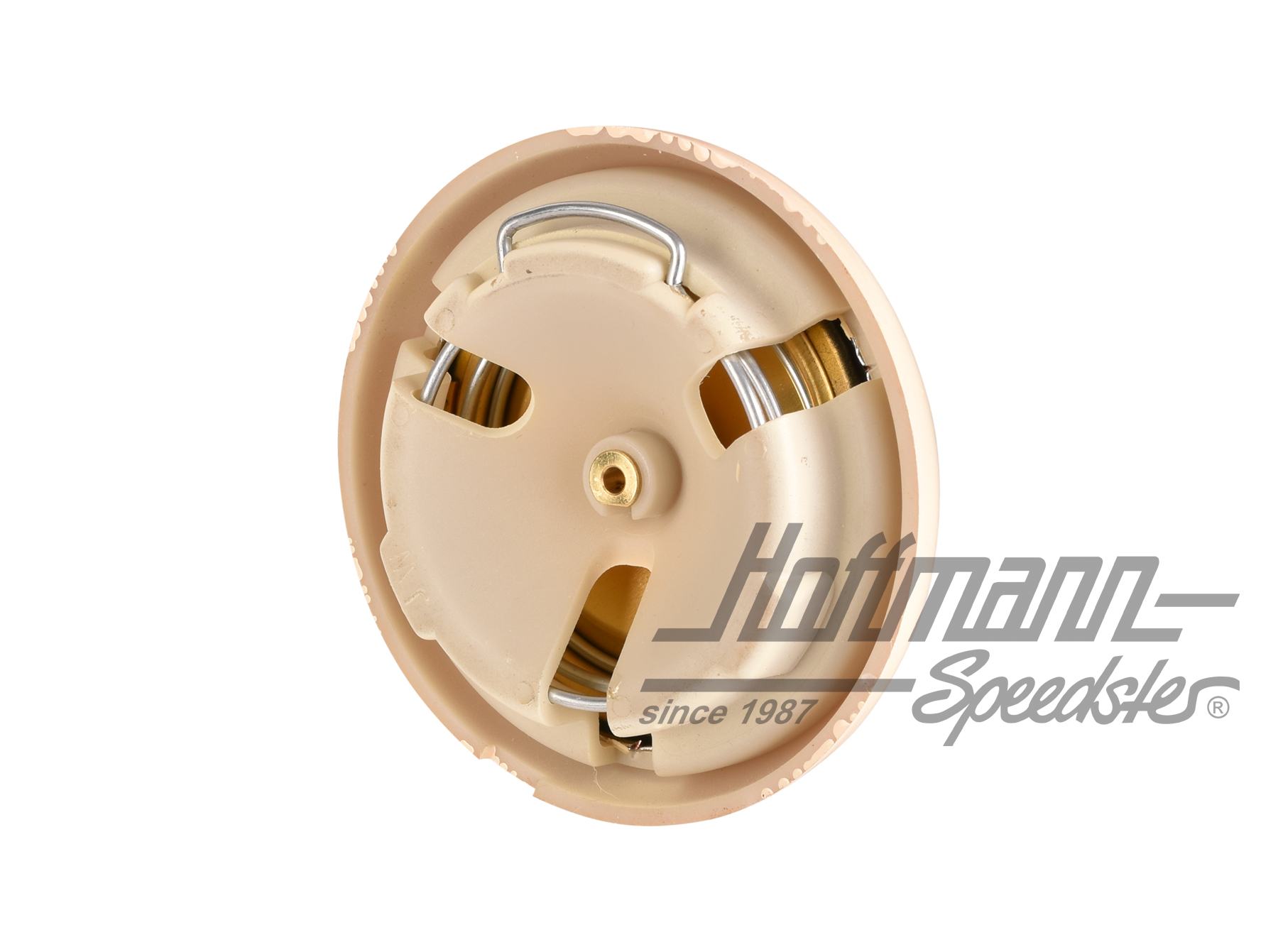 Horn button, white/black/gold, 55-67                                                                