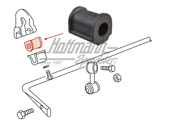 Rubber mount, stabilizer, rear, 21mm                                                                