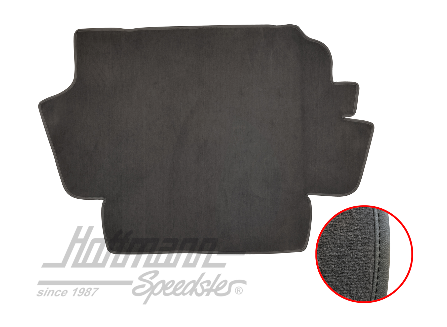 Trunk carpet kit, 8.61-, charcoal |  | 026-6422