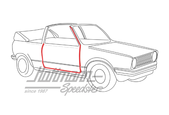 Door seal, Golf 1 Convertible, 8.83-7.93, right                                                     