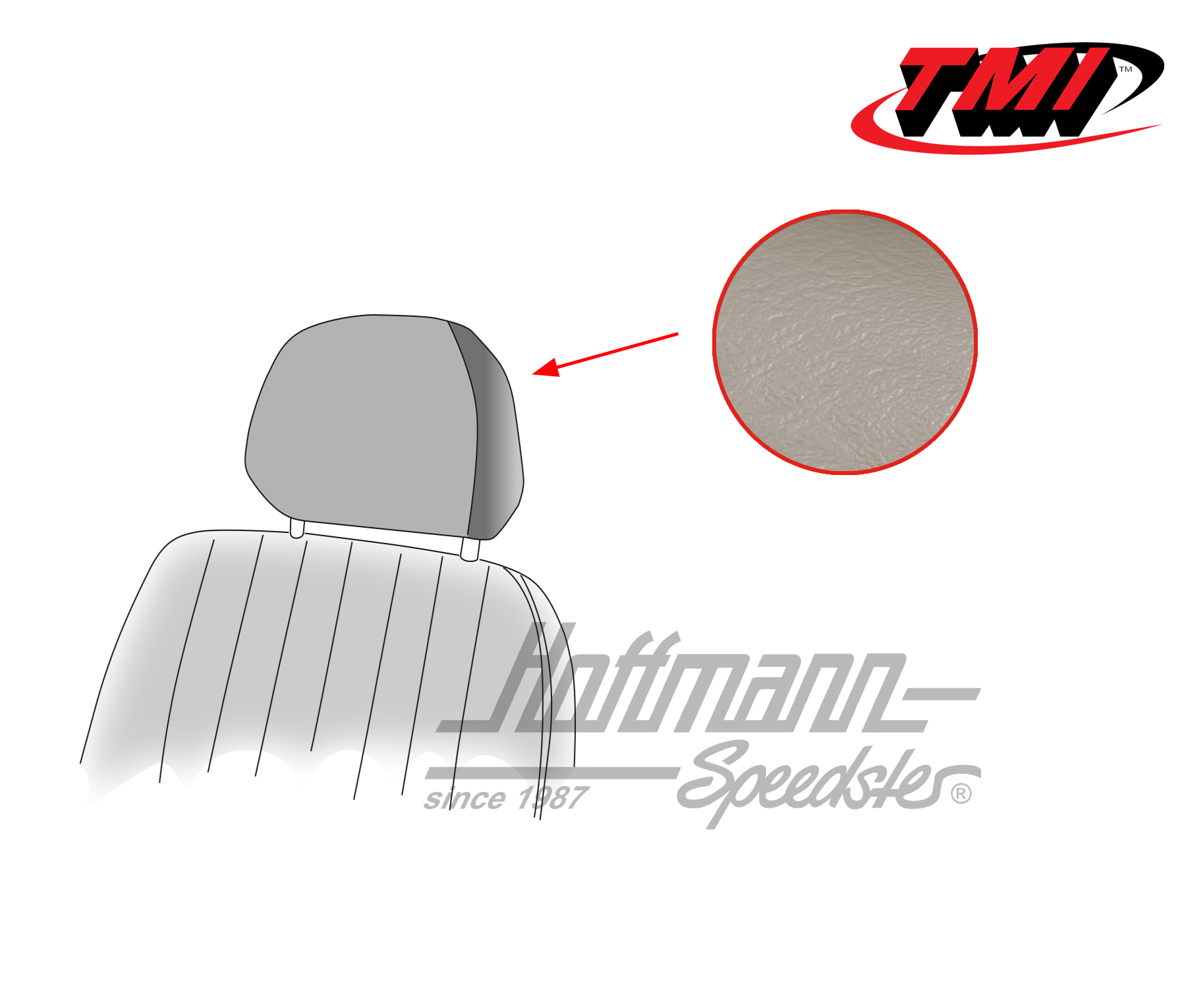 Headrest covers, Karmann Ghia, 69-74, off-white | 43-1530-15 | 066-0079-50