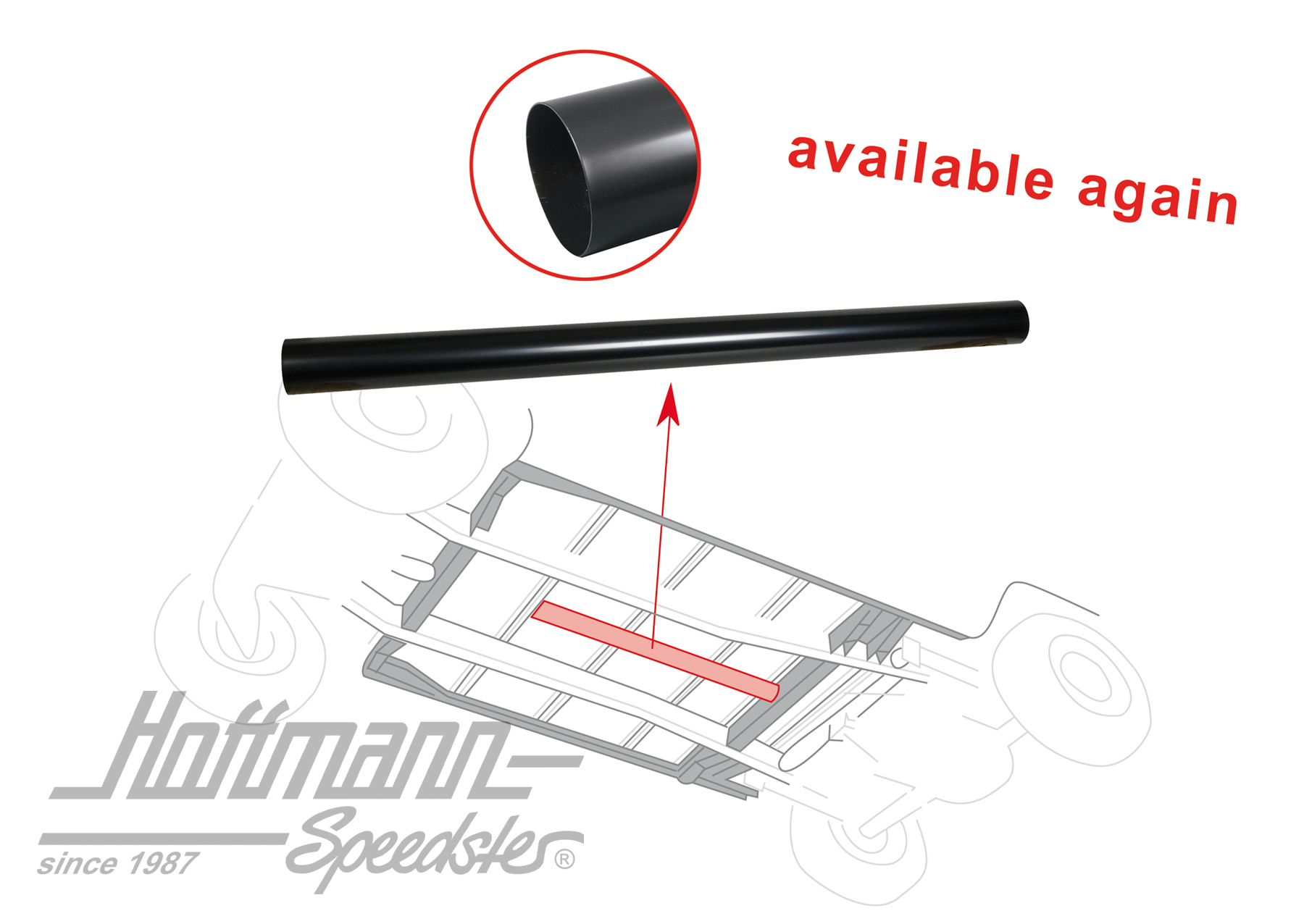 Heater tube, middle, 1000mm, 3.55-7.72                                                              