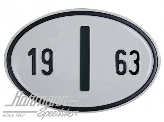 Nationality plate "I", alu, with year 1963 |  | 020-2402-63