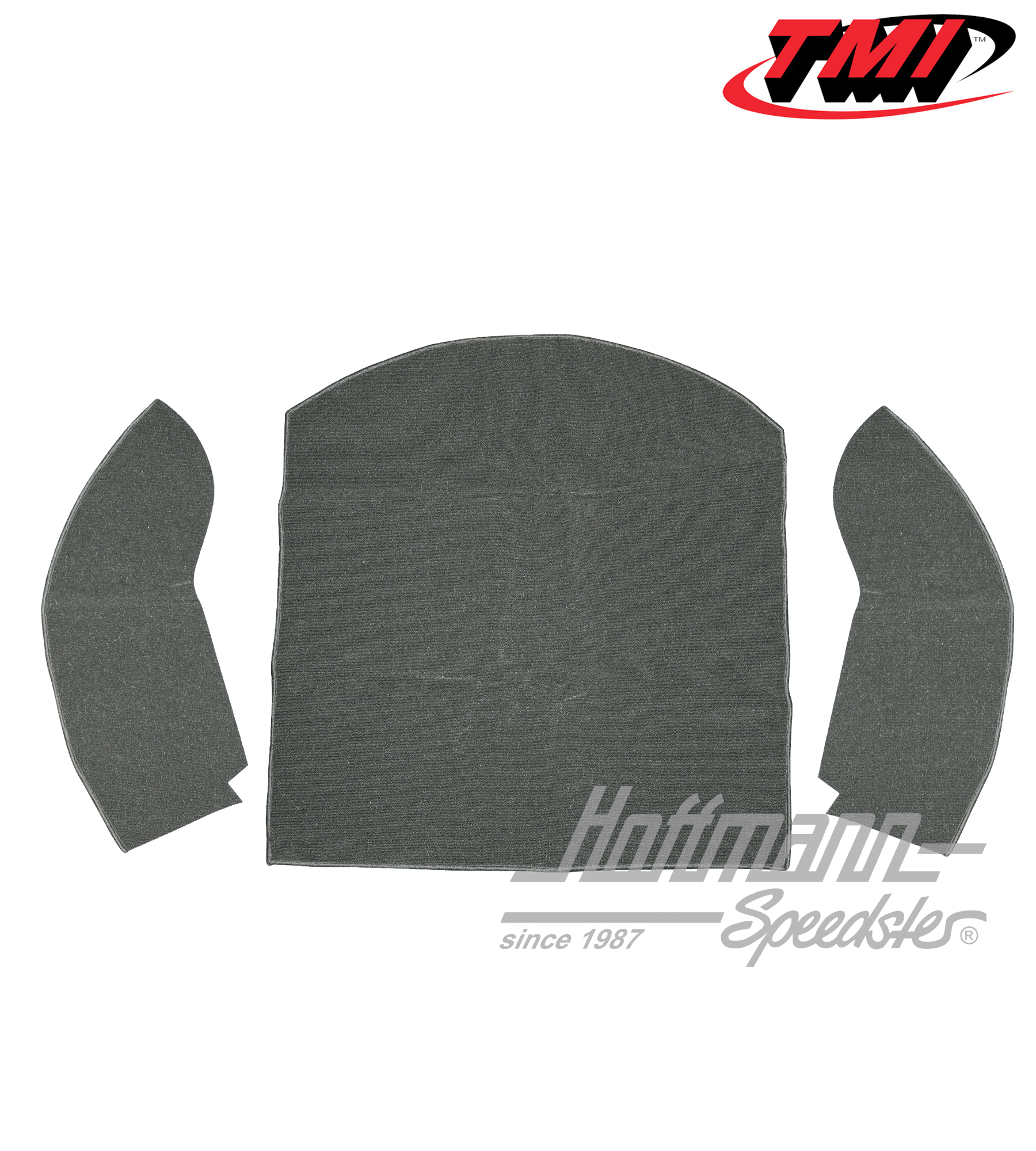 Rear well carpet kit, Convertible, grey, 8.55-7.72 | 34-R1316-407 | 020-5349