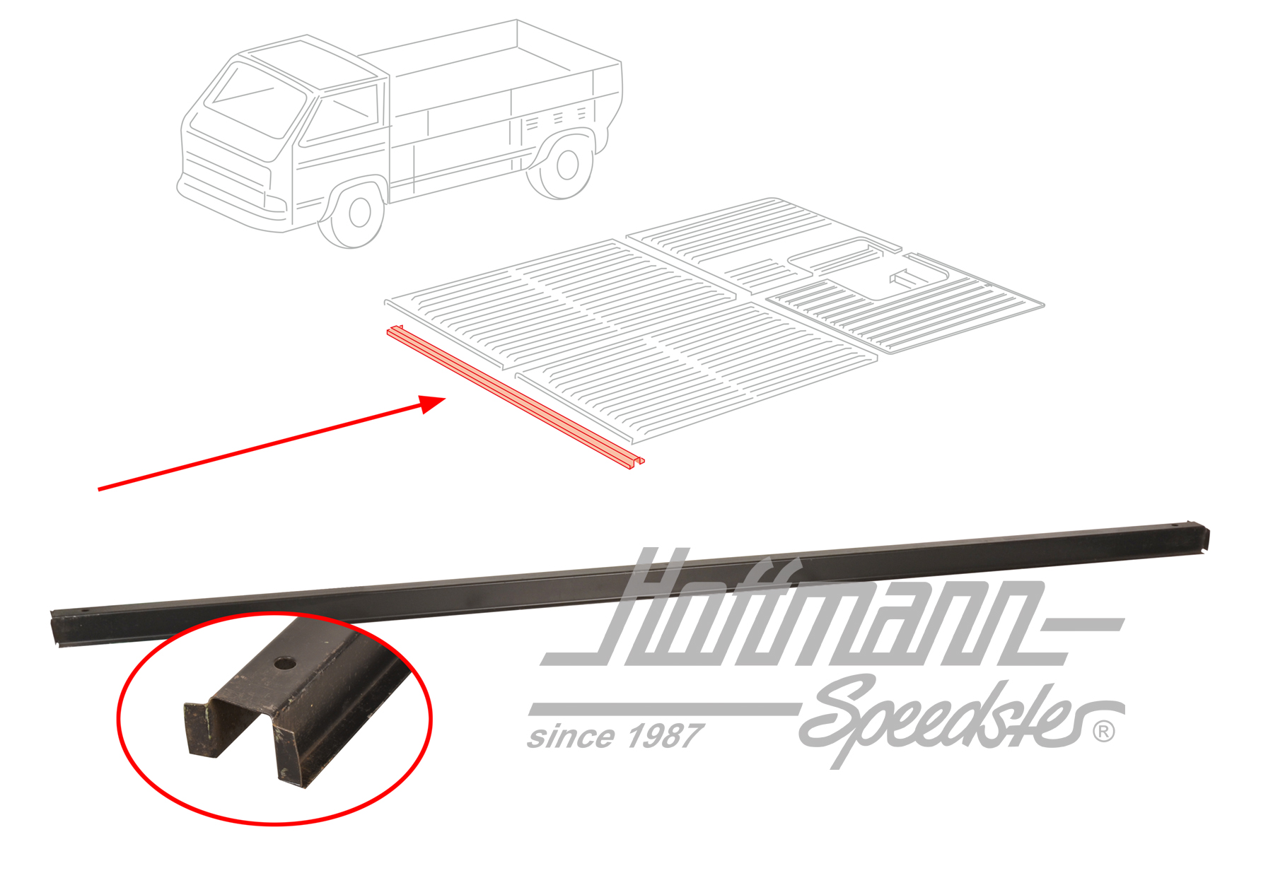 Cross member, load floor, Pick-up/Double Cab | 245 801 803 | 390-0490
