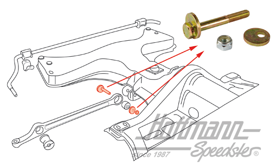 Eccentric screw, with nut, 1302 and 1303 | 113 407 159 B | 020-2584