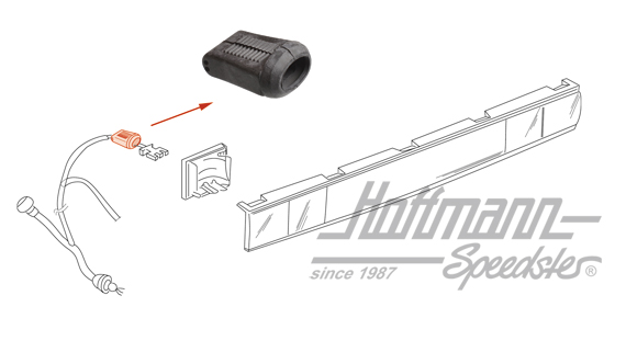 Protecting cap, center tail light plug                                                              