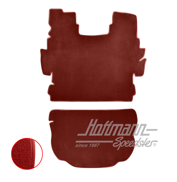Trunk carpet kit, 1302, red |  | 026-6526