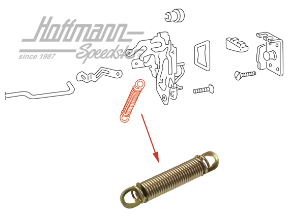 Spring, door lock, 8.71- | 111 837 061 C | 020-2451-22