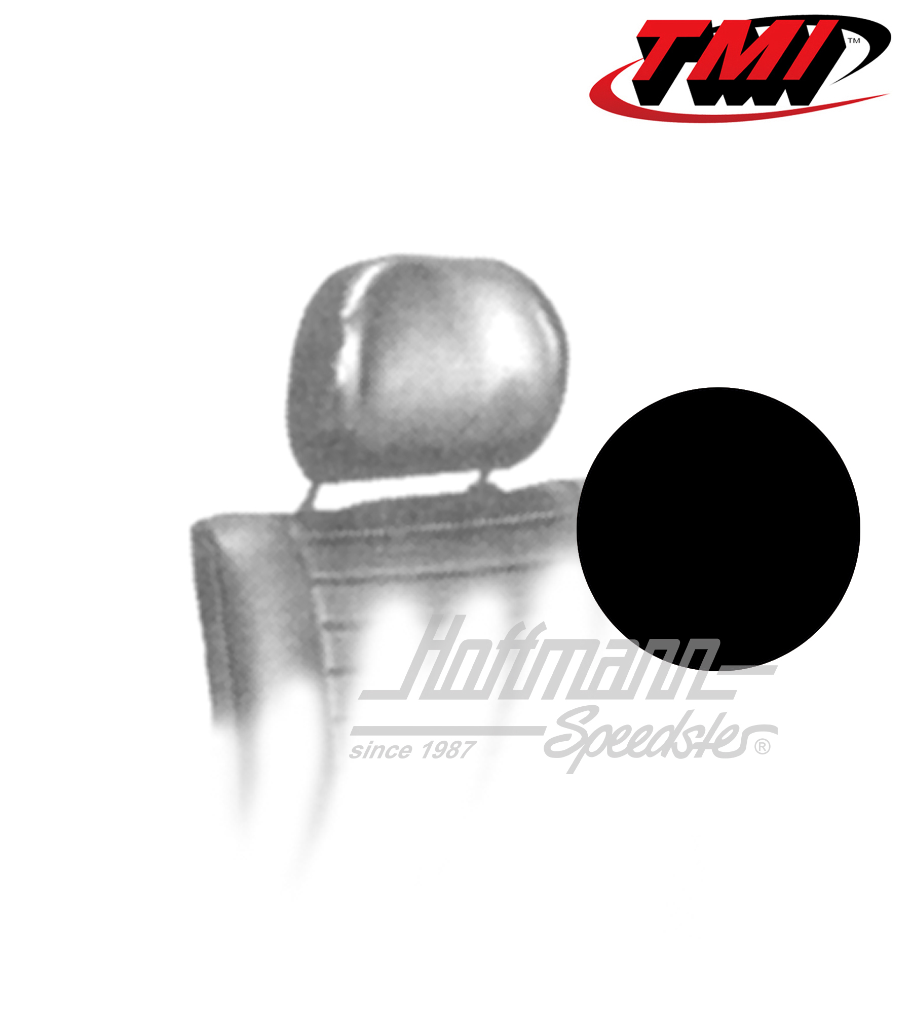 Headrest covers, 8.75-, black | 43-1010-11 | 055-7040