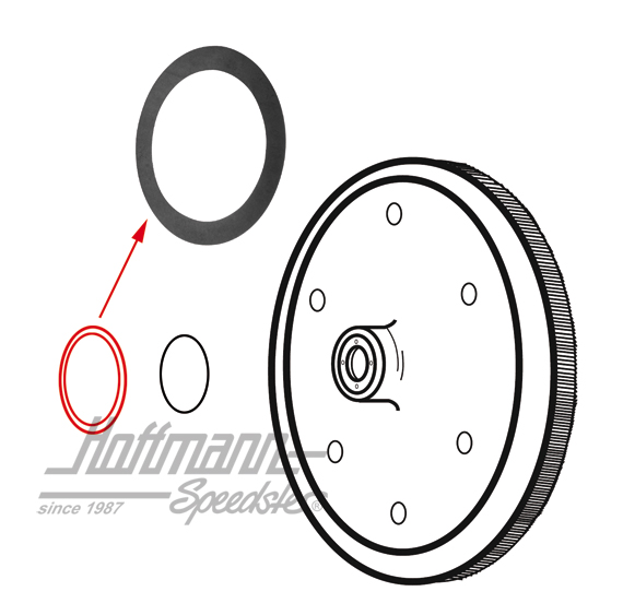 Flywheel shim, 0.26mm | 113 105 281 B | 010-0135-05