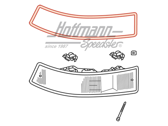 Seal, taillight, 911, 65-68, left                                                                   