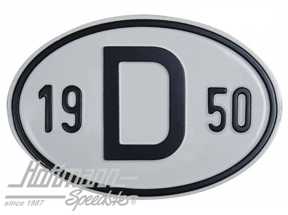 Nationality plate "D", alu, with year 1950 |  | 020-2396-50