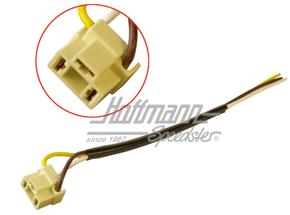 Headlight plug, 3-pins, with cable | 161 941 165 A KIT | 020-4430-30