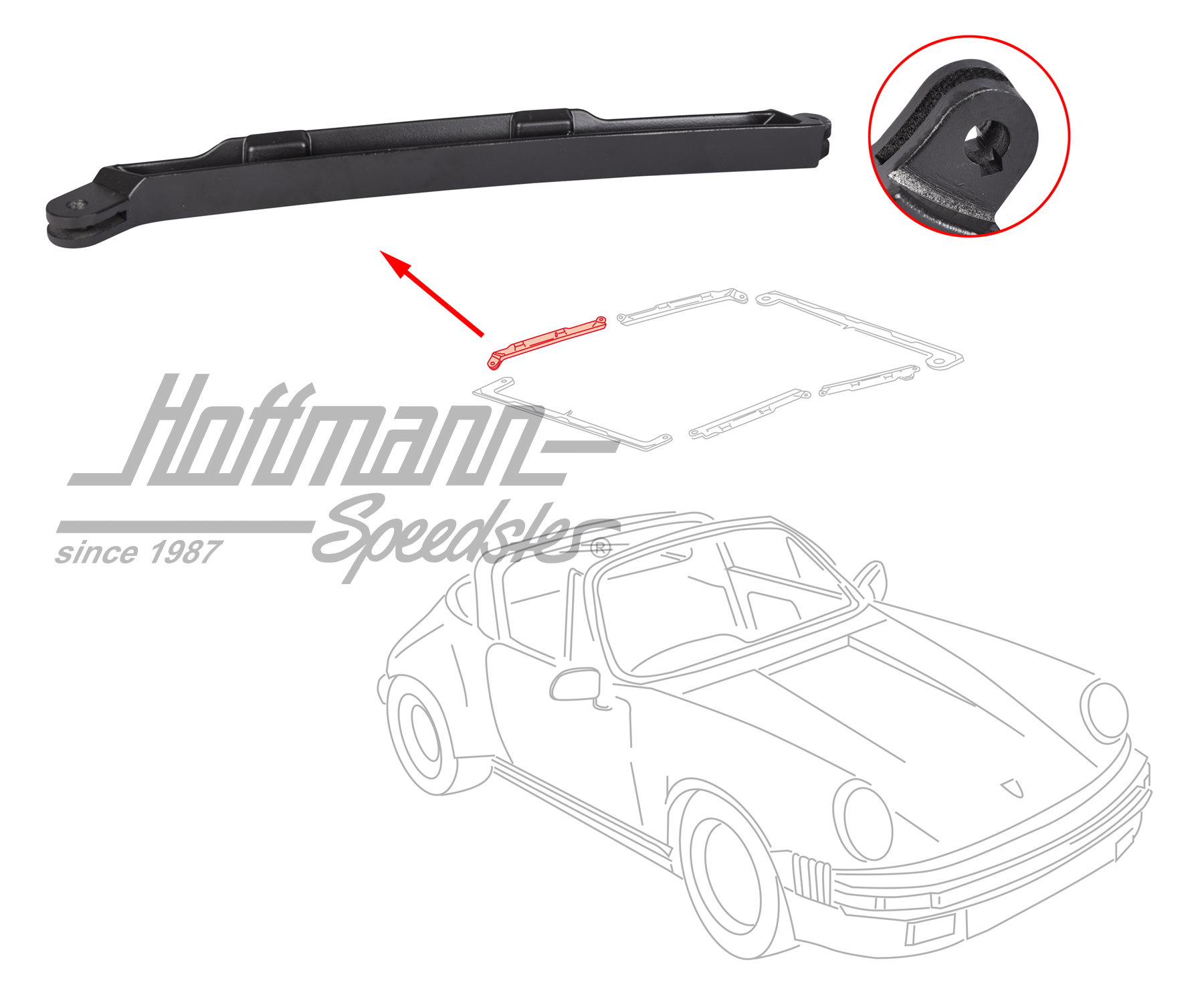 Aluminium frame, Targa top, 911 Targa, rear, right                                                  