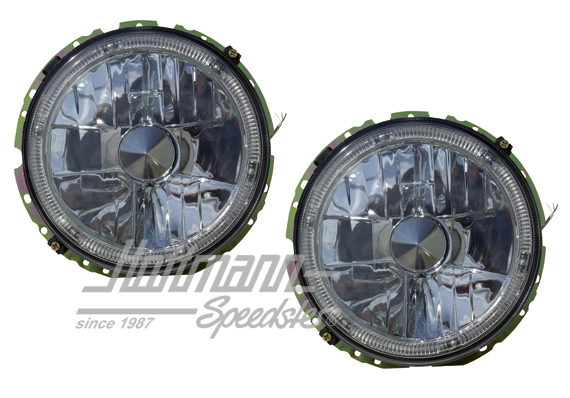 Headlight set, crystal, "Angel Eyes" | 171 941 753 A  101CH | 020-4429