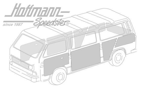 Trim panel kit, complete, black, -84                                                                