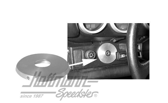 Ignition-lock cover plate, aluminium, 911, 74-98 | EQ 850 100 | 580-0101