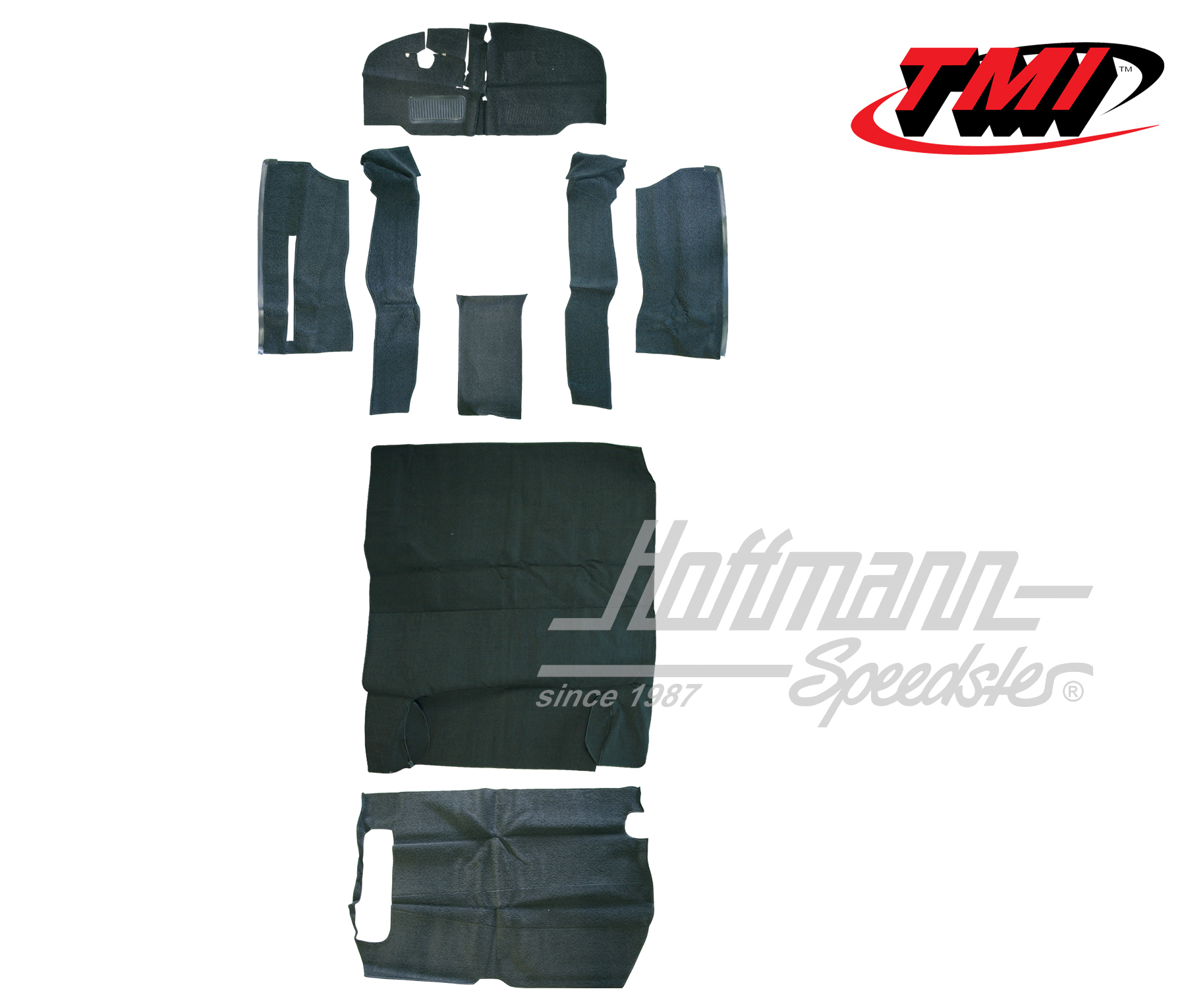 Carpet kit, Bus T2, 8.67 - 7.72, grey | 34-F2105-407 | 098-0025