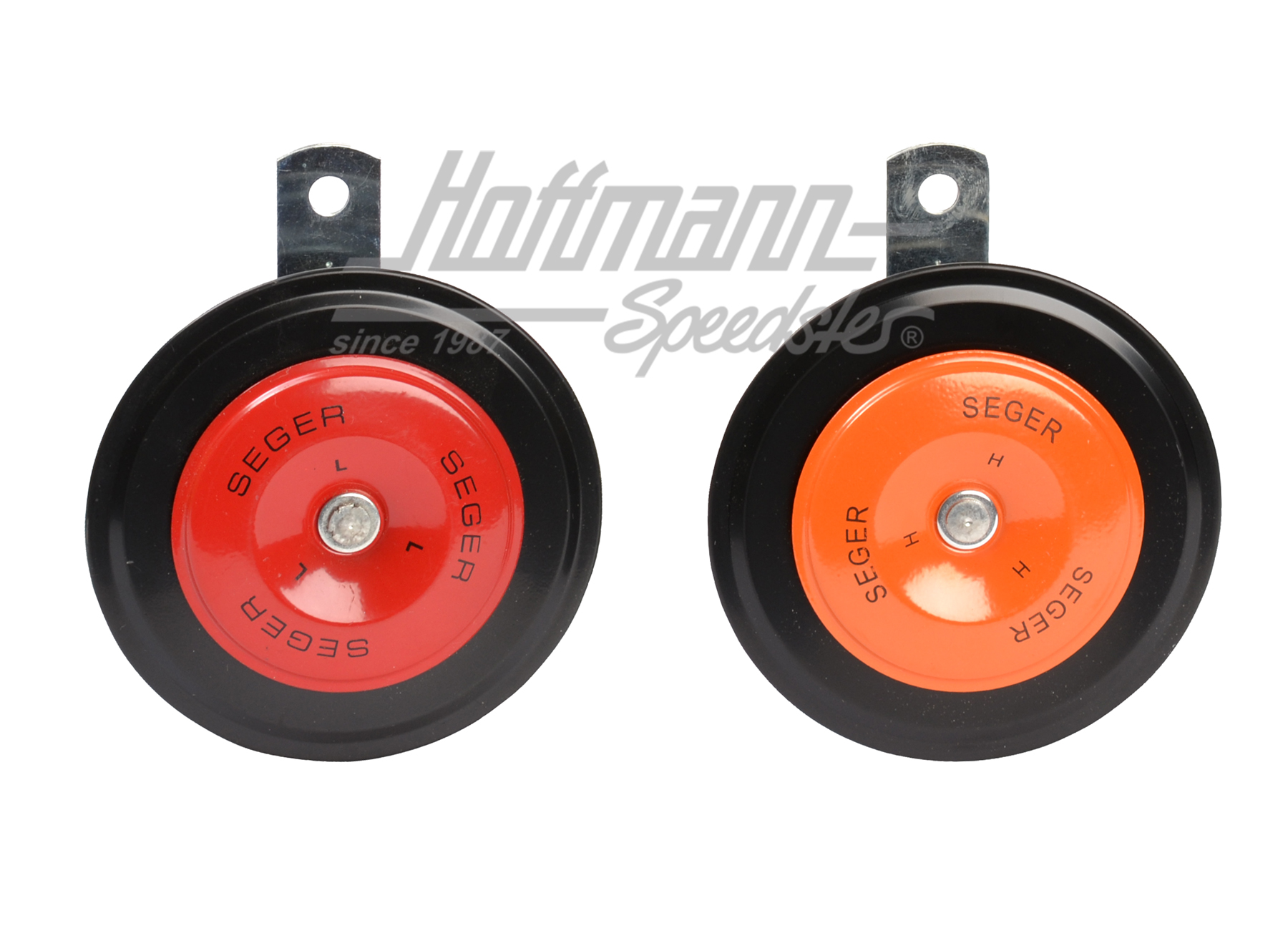 Horn, paire, 105mm, red/orange, 12V | 45CO 1200K | 200-8046