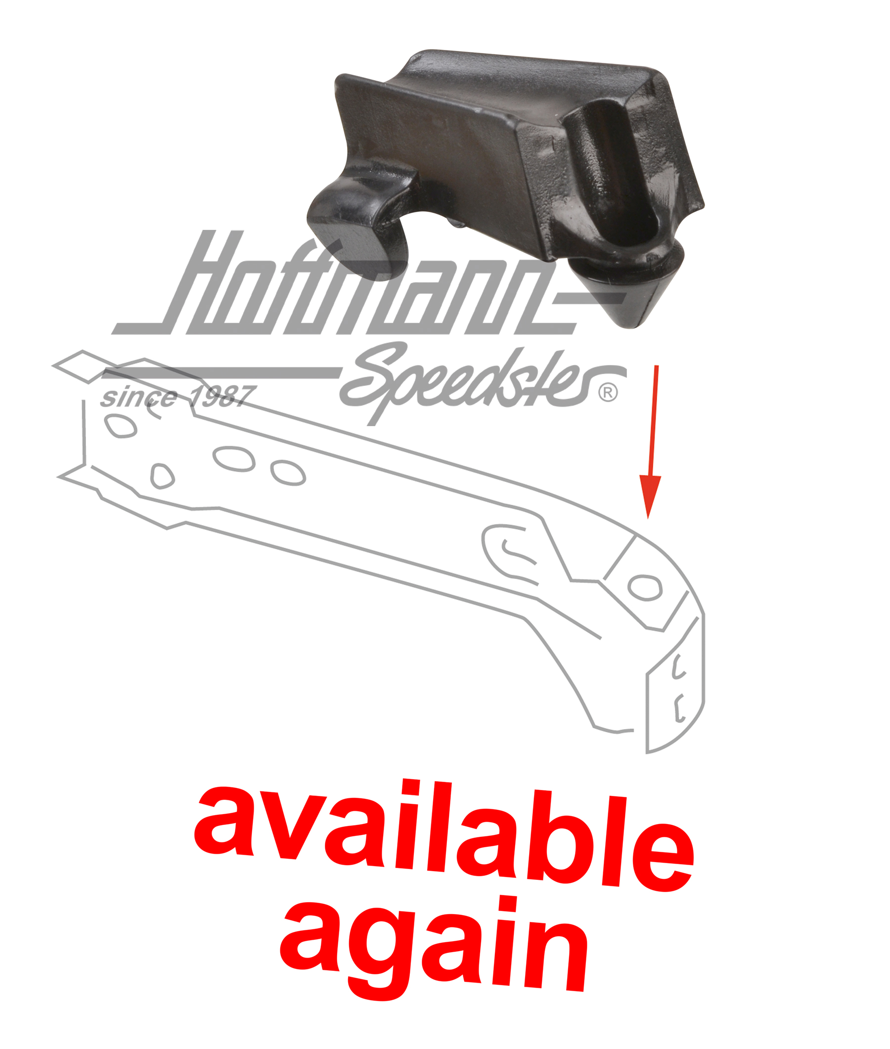 Spacer, bumper bracket, .74-, left | 113 807 129 | 020-3066-01