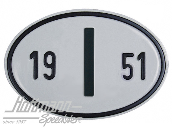 Nationality plate "I", alu, with year 1951 |  | 020-2402-51