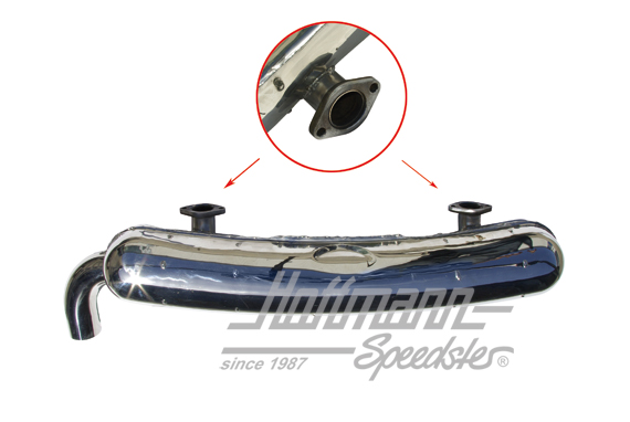 Sports exhaust, stainless steel, 1x70mm, 66-73 | 92.510S | 520-3420