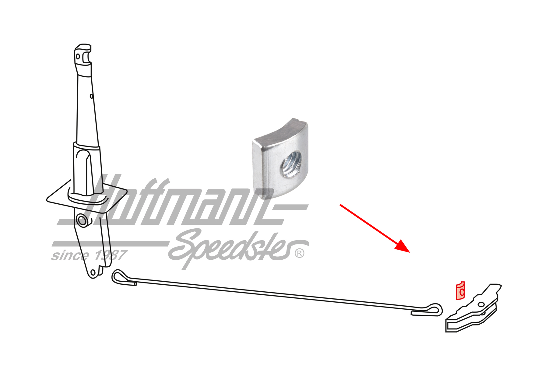 Nut, compensating lever, 8.71-7.79 | 211 711 349 | 090-3098-13
