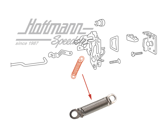 Spring, door lock, 8.66-7.71 | 111 837 061 A | 020-2451-20