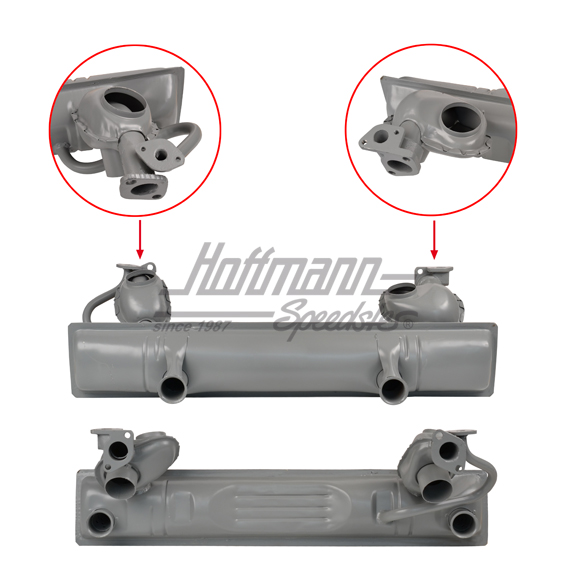 Exhaust, 25KW/34HP, .63-, Top-Quality | 113 253 053 D/L | 020-3408-25