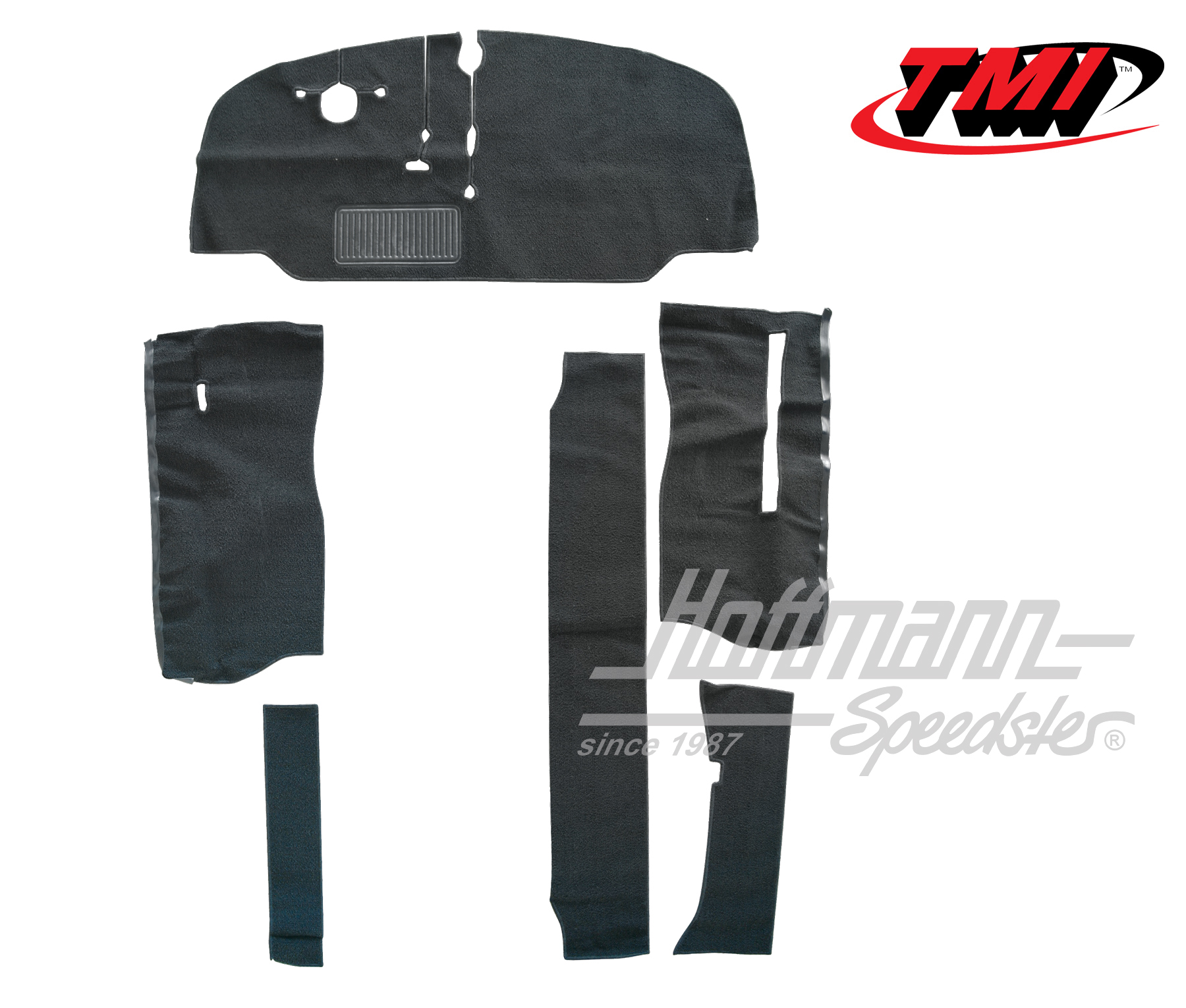 Carpet kit, drivers cabin, Bus T2, 67-72, black | 34-F2125-301 | 098-0034