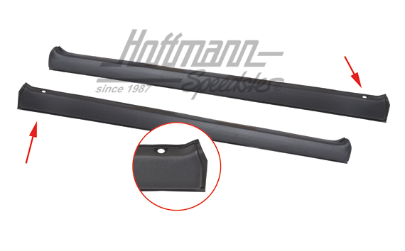 Covers, breast wall, black, Golf 1 Sedan | 171 837 219/220  8BM | 180-1948