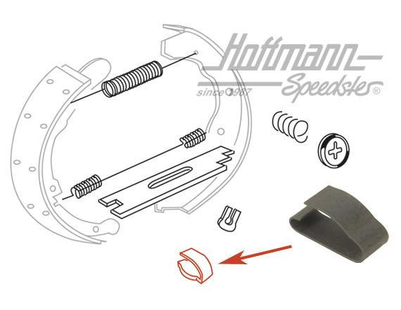 Clamp, pressure rod, rear, Bus T1 | 211 609 625 | 089-2675-15