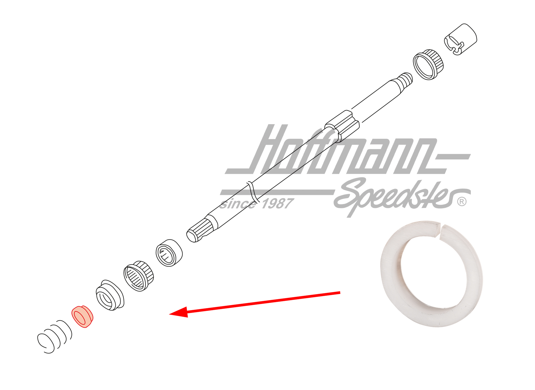 Supporting ring, steering tube, lower, Golf 1 | 171 419 539 | 140-5530-16