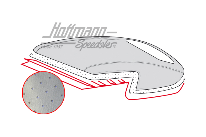 Headliner, Convertible, 4.67-11.68, white, perforated |  | 060-4030-07