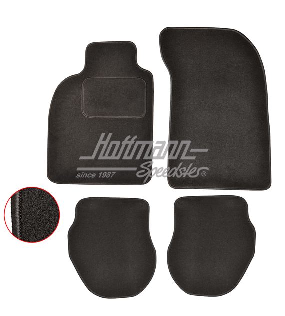 Floor mats, 89-98, 964/993 black                                                                    